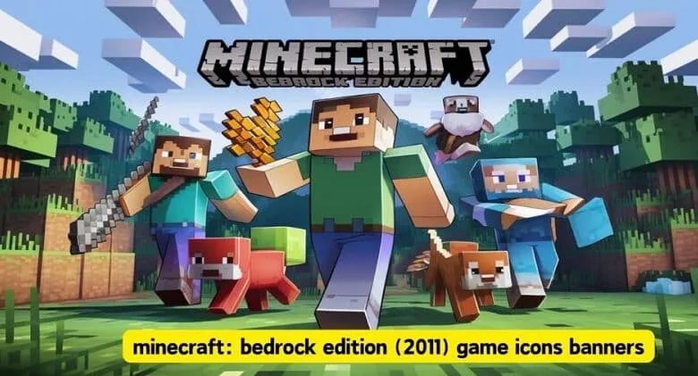 minecraft: bedrock edition (2011) game icons banners
